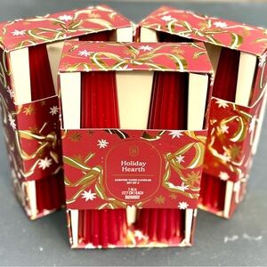 Threshold Red Holiday Hearth Taper Candles-Lot of 3 boxes! All new!